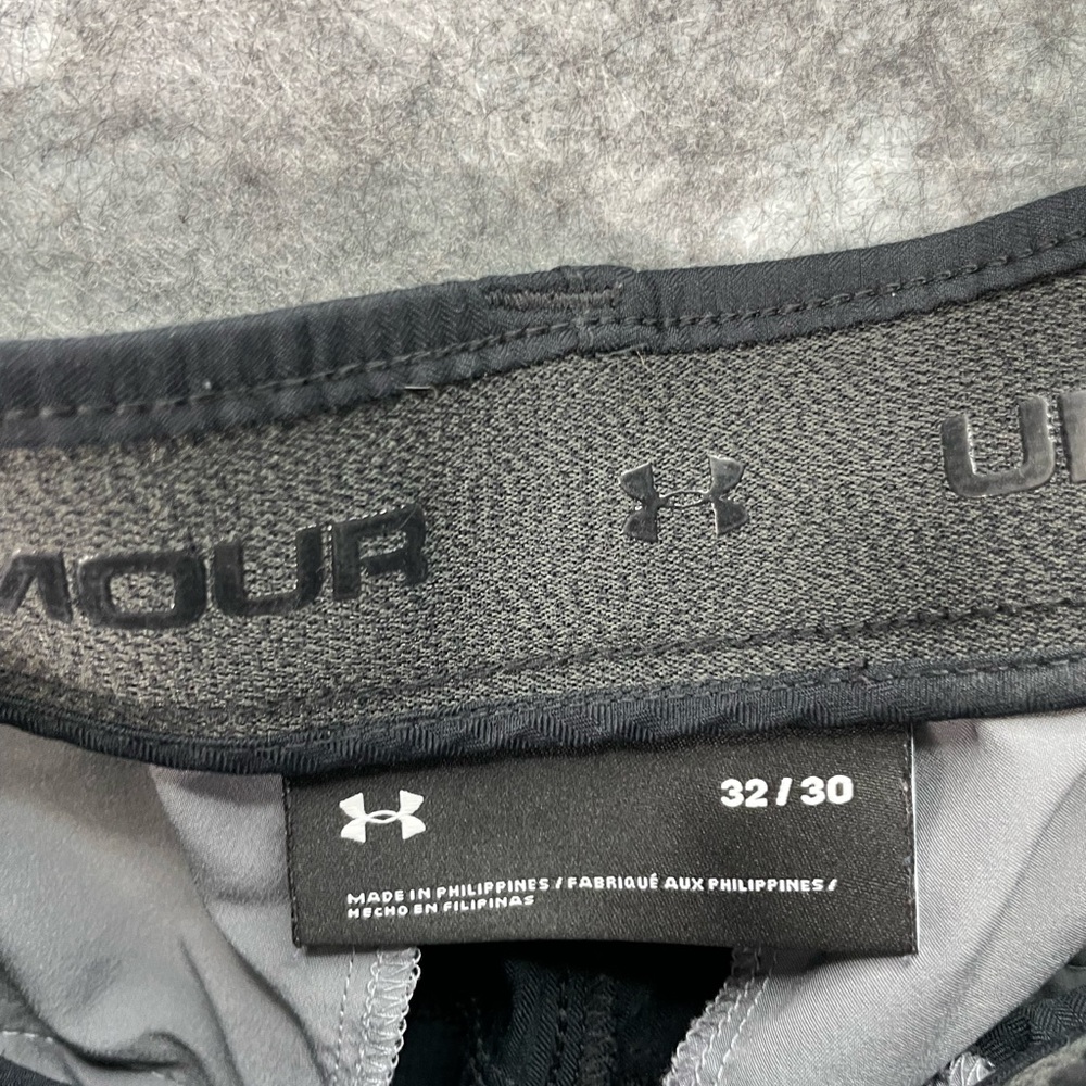 Under Armour Pants Mens 32x30 Black Herringbone Chino Stretch Golf Casual - Picture 8 of 10